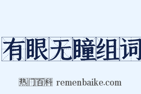 有眼无瞳组词是什么意思的图片